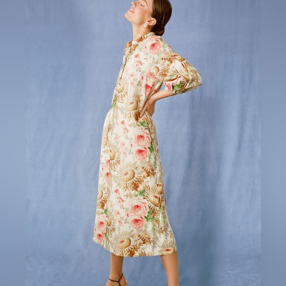Sun Faded Floral Maryse Caftan - Picture 6 of 13
